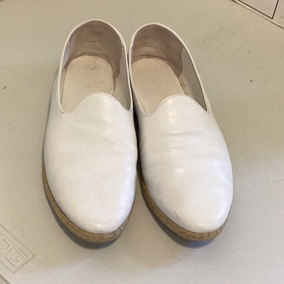 Vince White Leather Loafers - Picture 1 of 5